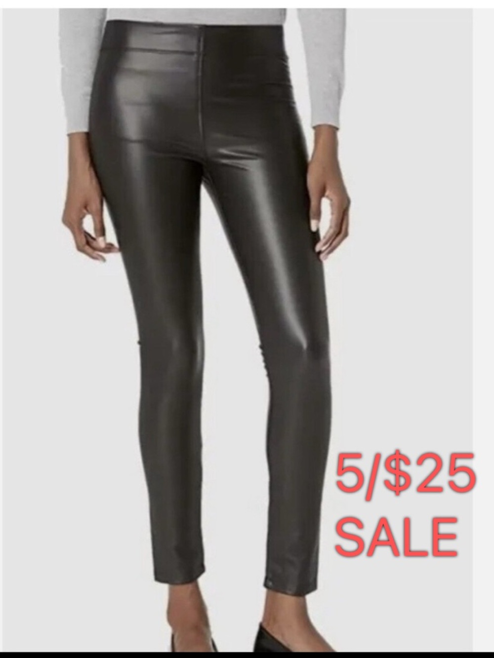 Max Studio Faux Leather High Rise Pants Leggings Camel Brown 5/$25 SALE